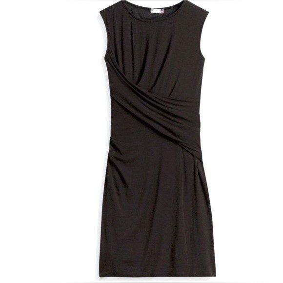Kut from the Kloth black knit ruched side dress size 8 - Picture 3 of 7